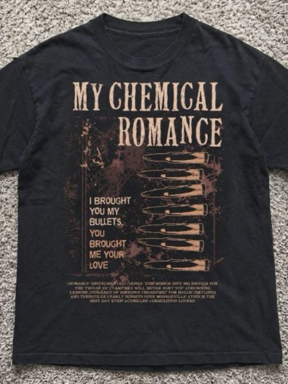 My Chemical Romance Black Graphic Band Tee Print